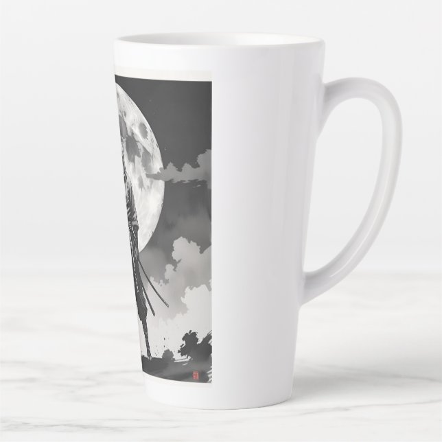 Tasse Latte japanese ninja　月夜の忍者　静寂なる守護者 (Droite)