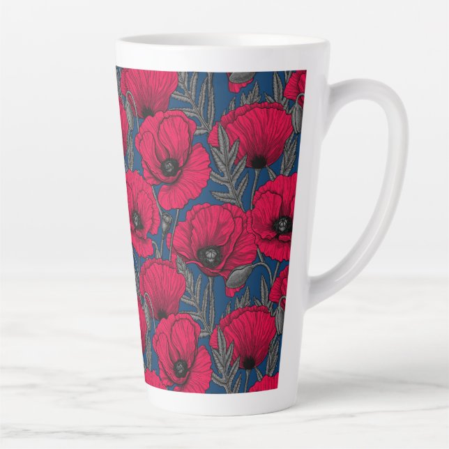 Tasse Latte Jardin à pavot nocturne (Droite)
