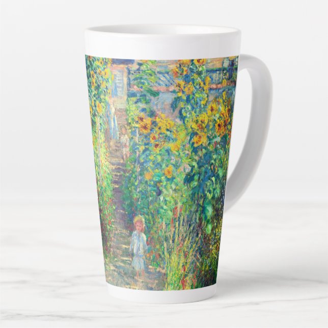 Tasse Latte Jardin aux fleurs de Monet (Angle droit)