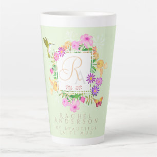 Tasse Latte Jardin Floral Vert Latte