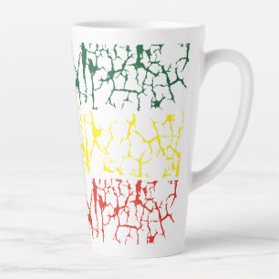 Tasse Latte Jaune vert. Red
