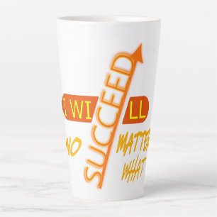 Tasse Latte Je réussirai quoi qu'il arrive