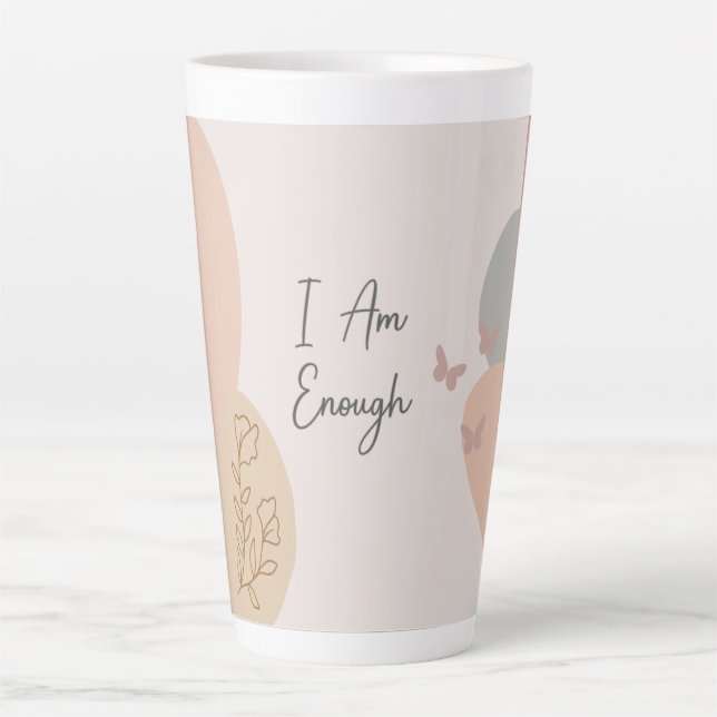 Tasse Latte Je Suis Assez Inspirationnel Boho (Devant)