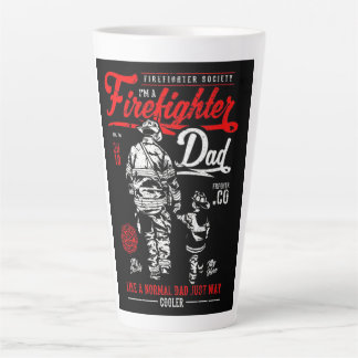 Tasse Latte Je suis un père pompier