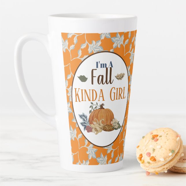 Tasse Latte Je suis une fille d'automne (En situation)