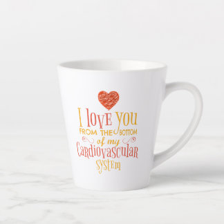 Tasse Latte Je t'aime du fond du cœur