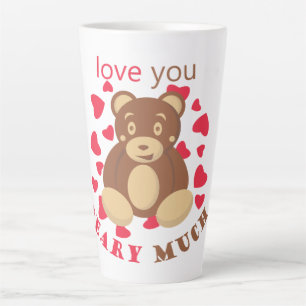 Tasse Latte Je t'aime énormément pour la Saint-Valentin