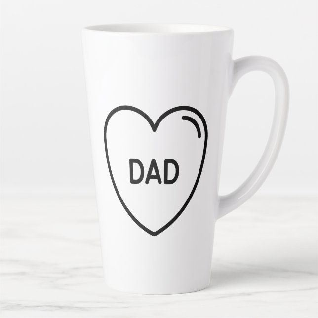 Tasse Latte Je t'aime papa l Fête des pères (Droite)