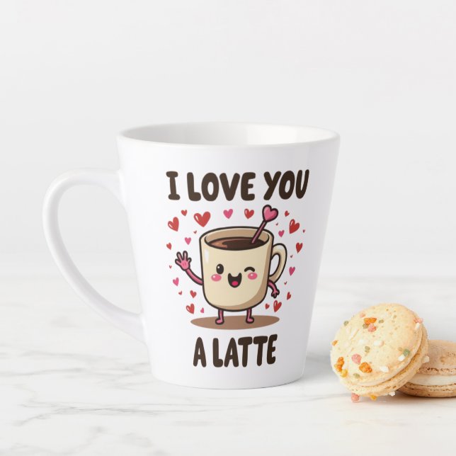 TASSE LATTE JE T'AIME UN LATTE (En situation)