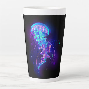 Tasse Latte Jellyfish éclatante couleur