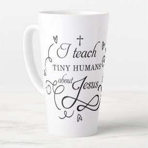 Tasse Latte J'enseigne aux petits humains Jésus l'école du dim