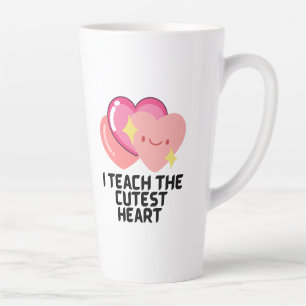 Tasse Latte J'enseigne les coeurs les plus mignons