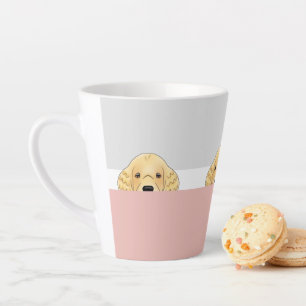 Tasse Latte "Jeter un oeil à un garçon" Golden Retriever Chien