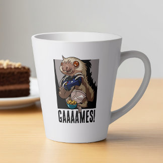 Tasse Latte Jeux ! Jeux Vidéo de Joueur d'ordinateur sortante