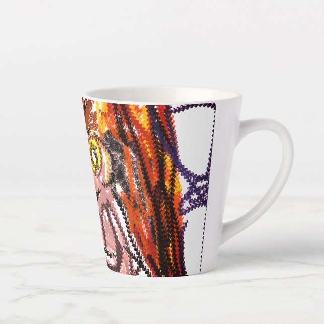 Tasse Latte Joie automnale des chouettes (Droite)