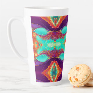 Tasse Latte Joli Art De La Plage Abstrait