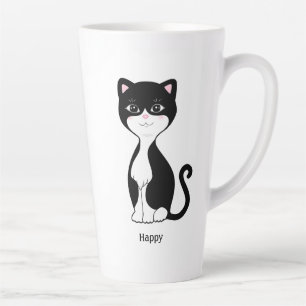Tasse Latte Joli chat smoking heureux