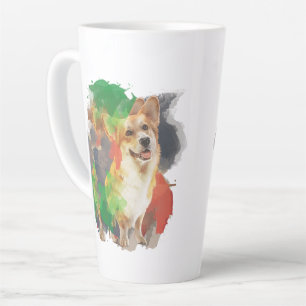 Tasse Latte Joli Corgi.