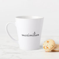 Joli noir blanc script personnalisé nom moderne si