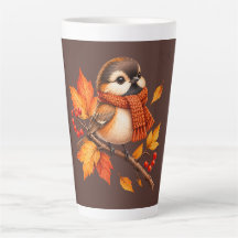 Joli oiseau d'automne avec écharpe confortable – F