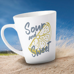 Tasse Latte Joli Risographe de Citron Amer et Sucré d'Été Euro