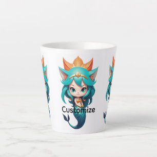 Tasse Latte Jolie chaton sirène Thunder_Cove