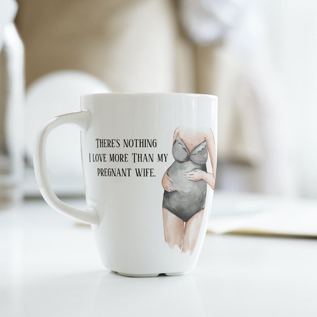 Tasse Latte Jolie Romantique Grossesse Femme Cadeau Avec Citat (Créateur téléchargé)