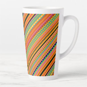Tasse Latte Jolis motifs aztèques natifs colorés design