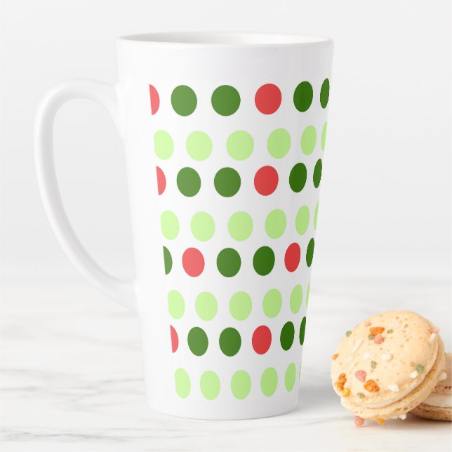 Tasse Latte Jolly Holiday Polka Dots (En situation)