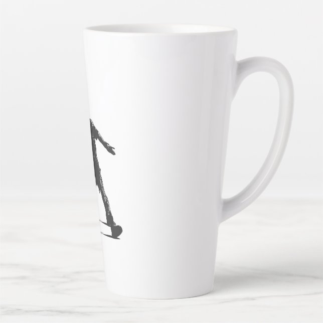 Tasse Latte Joueur de Pickleball Silhouette Sport Design (Droite)