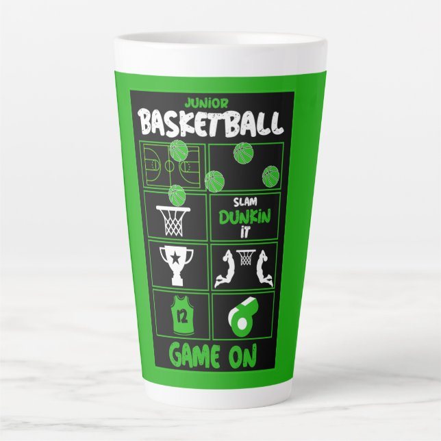 Tasse Latte Joueurs De Basket Junior (Devant)