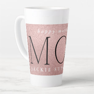 Tasse Latte Jour des mères rose joyeux CHIC