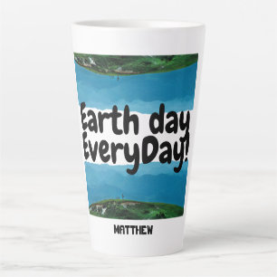 Tasse Latte jour des terres quotidien, devenez écolo, science 