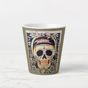 Tasse Latte Jour du crâne de sucre mort 3