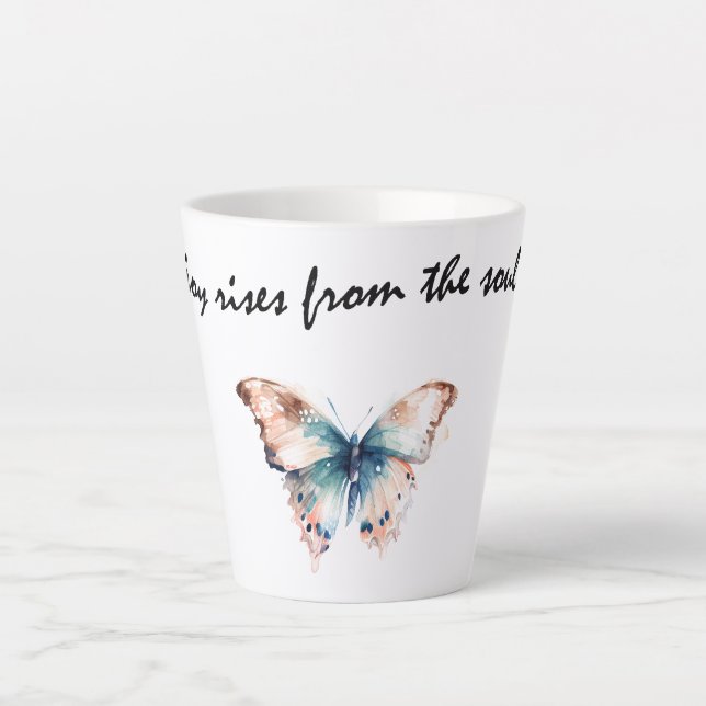 Tasse Latte Joy se lève du papillon Soul (Devant)