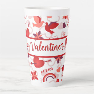 Tasse Latte Joyeuse Saint-Valentin