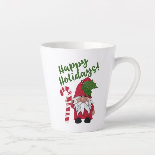 Tasse Latte Joyeuses fêtes ! Sucre de canne Gnome (Droite)