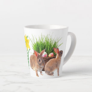 Tasse Latte Joyeuses Pâques Lapin Vacances Saisonnier 