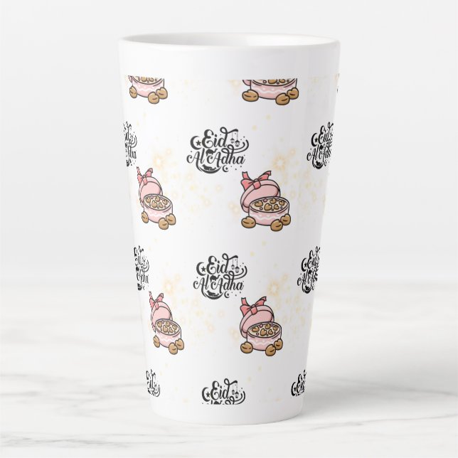 Tasse Latte Joyeux Aïd el-Aïd Adha Moubarak 2022. (Devant)
