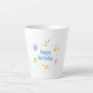 Tasse Latte Joyeux anniversaire
