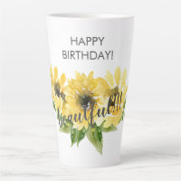 Joyeux anniversaire Belle! ! ! Latte de tournesol