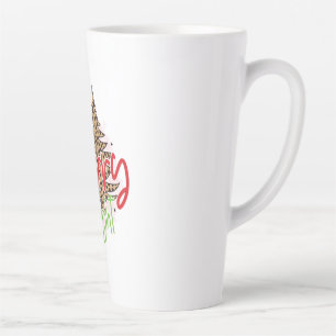 Tasse Latte Joyeux cadeau de Noël brillant