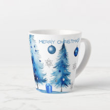 Joyeux Noël Argent et bleu Japandi Aquarelle