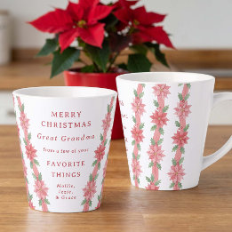 Tasse Latte Joyeux Noël Arrière-Grand-Mère Choses Préférées