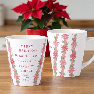 Tasse Latte Joyeux Noël Arrière-Grand-Mère Choses Préférées
