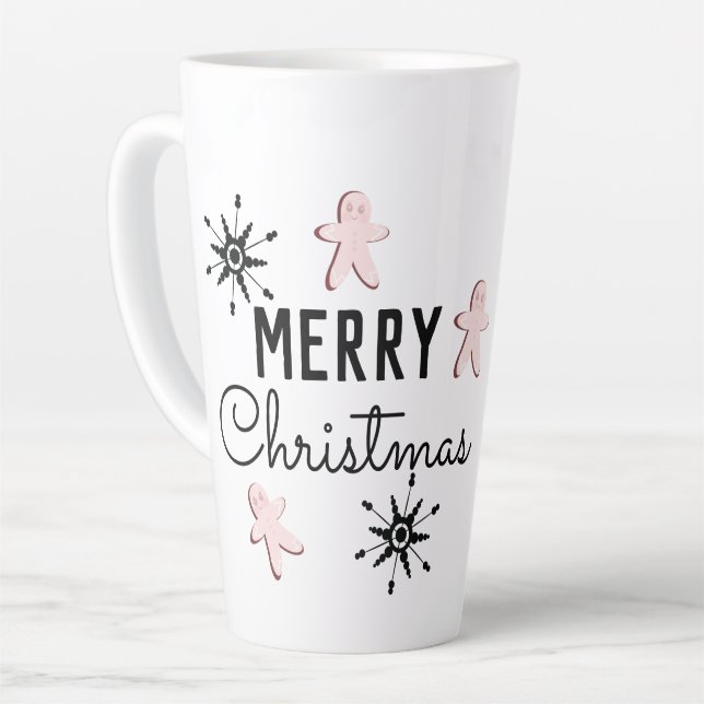 Tasse Latte Joyeux Noël Cookie pain d'épices (Angle gauche)