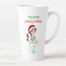 Tasse Latte Joyeux Noël Docteur Appréciation Conception de vac