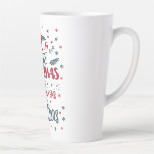 Tasse Latte Joyeux Noël et Bonne Année du Père Noël