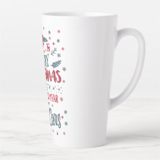 Tasse Latte Joyeux Noël et Bonne Année du Père Noël