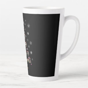 Tasse Latte Joyeux Noël Joli sapin de Noël en chats